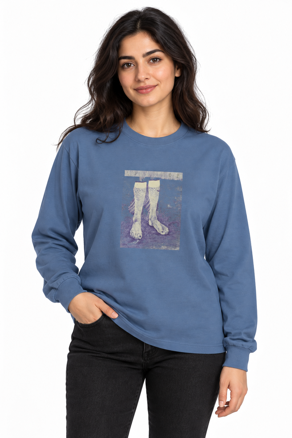 “Where Are My Feet?” Unisex Long Sleeve Shirt
