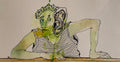 I Am Listening, original painting by Mahshad Hojati