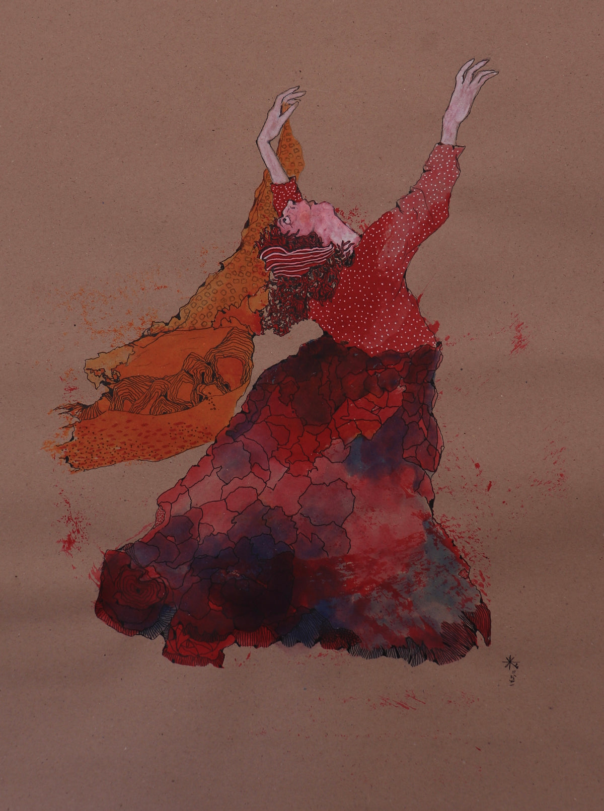 The Maids, original painting by Mahshad Hojati