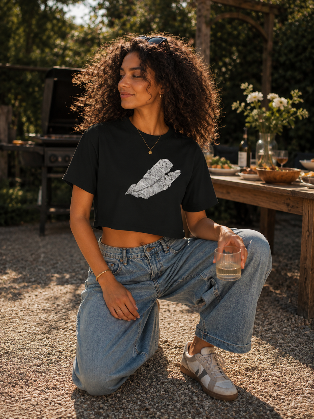 "Memory of a Leaf" Crop shirt