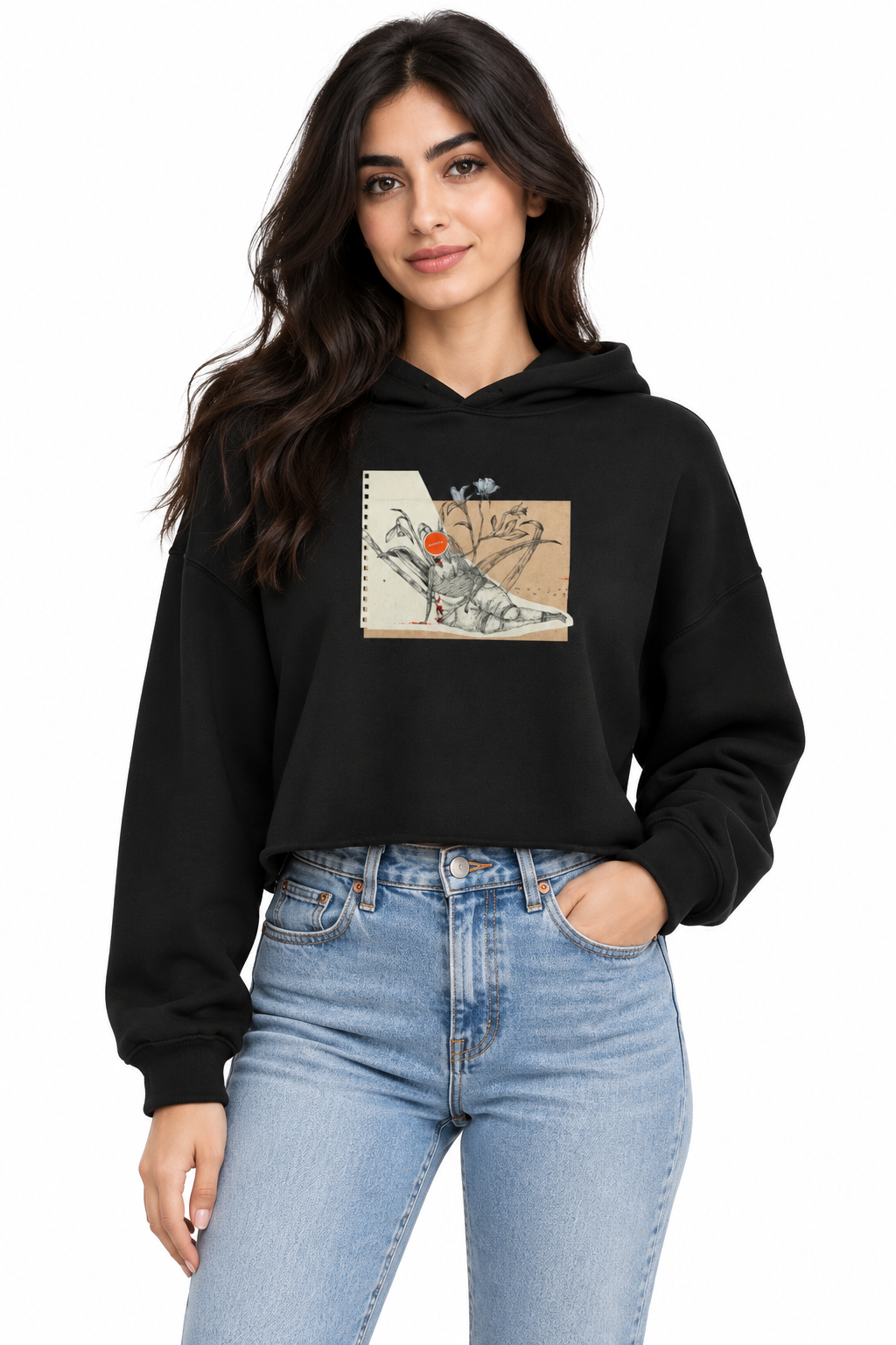 "In Praise Of Flourishment" Crop Hoodie