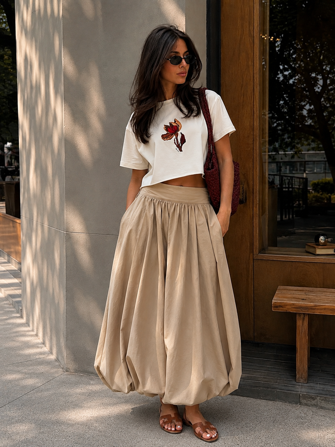 "Still Blooming" Crop Shirt