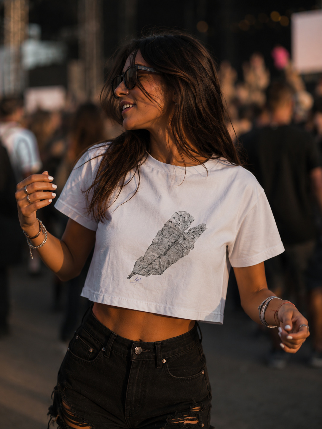 "Memory of a Leaf" Crop shirt