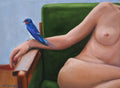 "Blue Visitor" painting