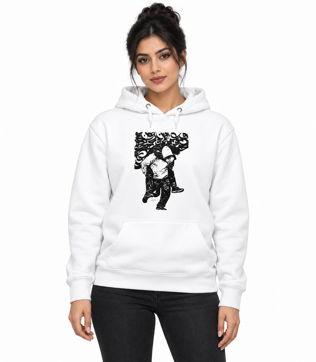Hero Of The Homeland 01 unisex hoodie, wearable art by Atiyeh Rostami, view 2