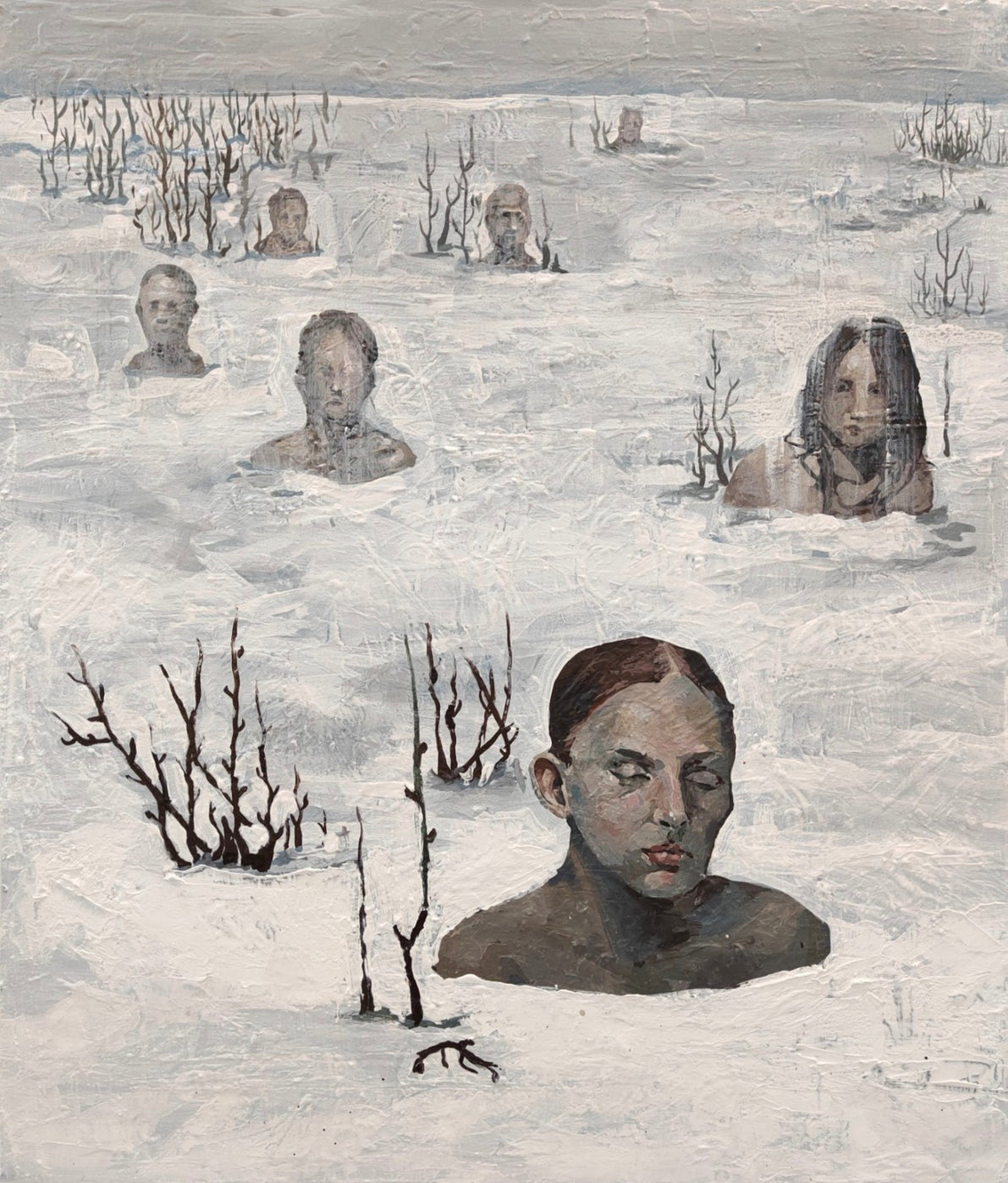 This Winter 7, original painting by Farzaneh Afshar