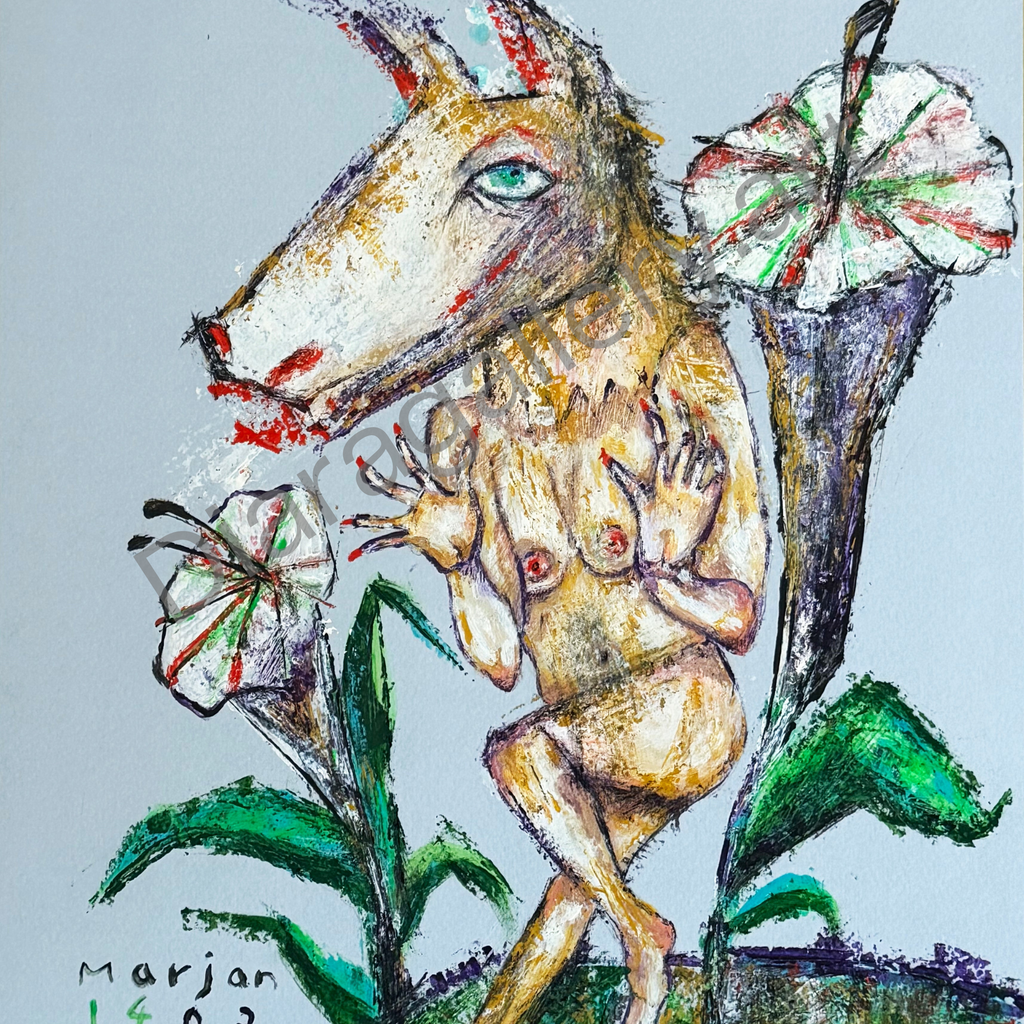Wish Garden shirt dress, wearable art by Marjan Andaroodi, view 2