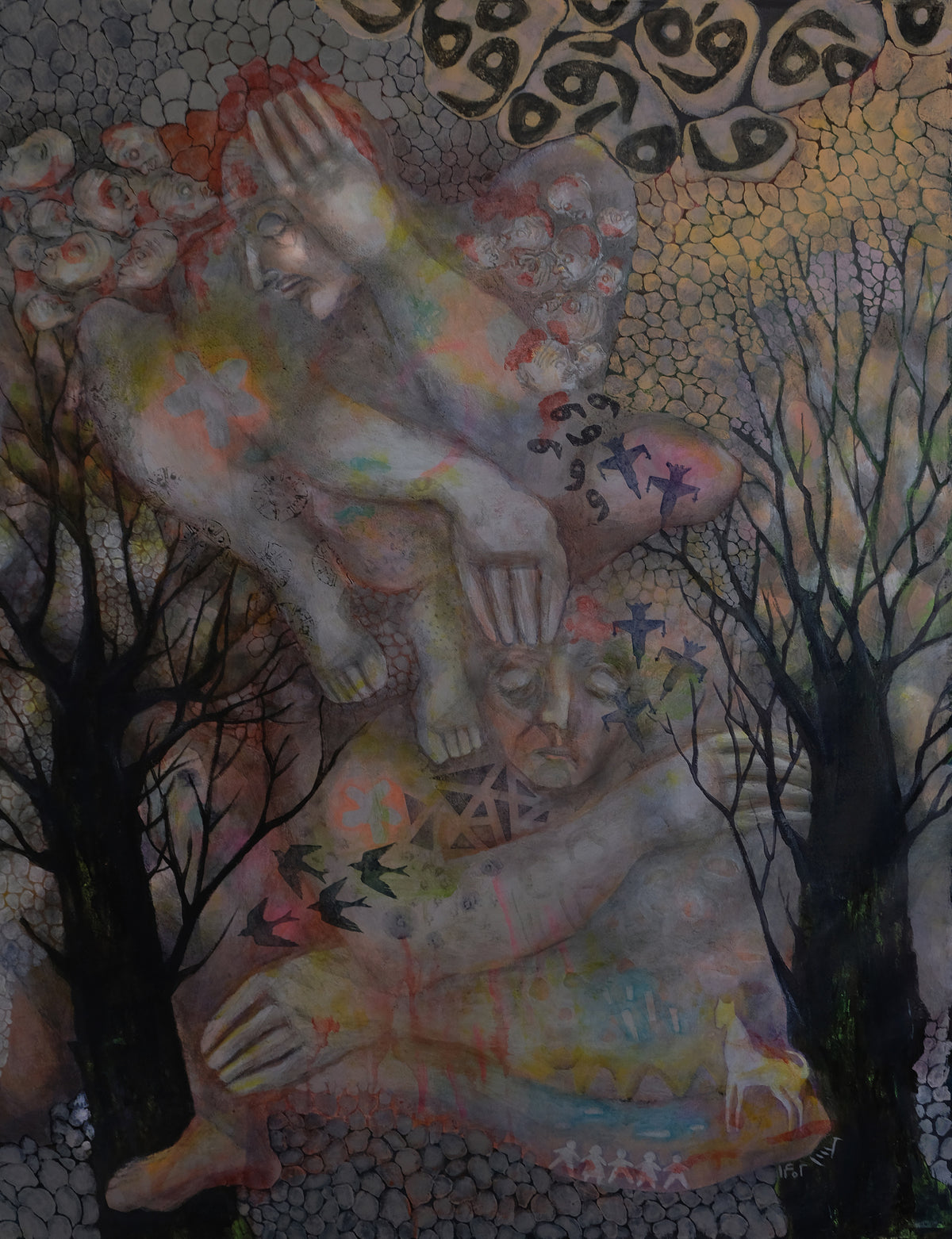 And We Have Persevered 01, original painting by Mahsa Karimi