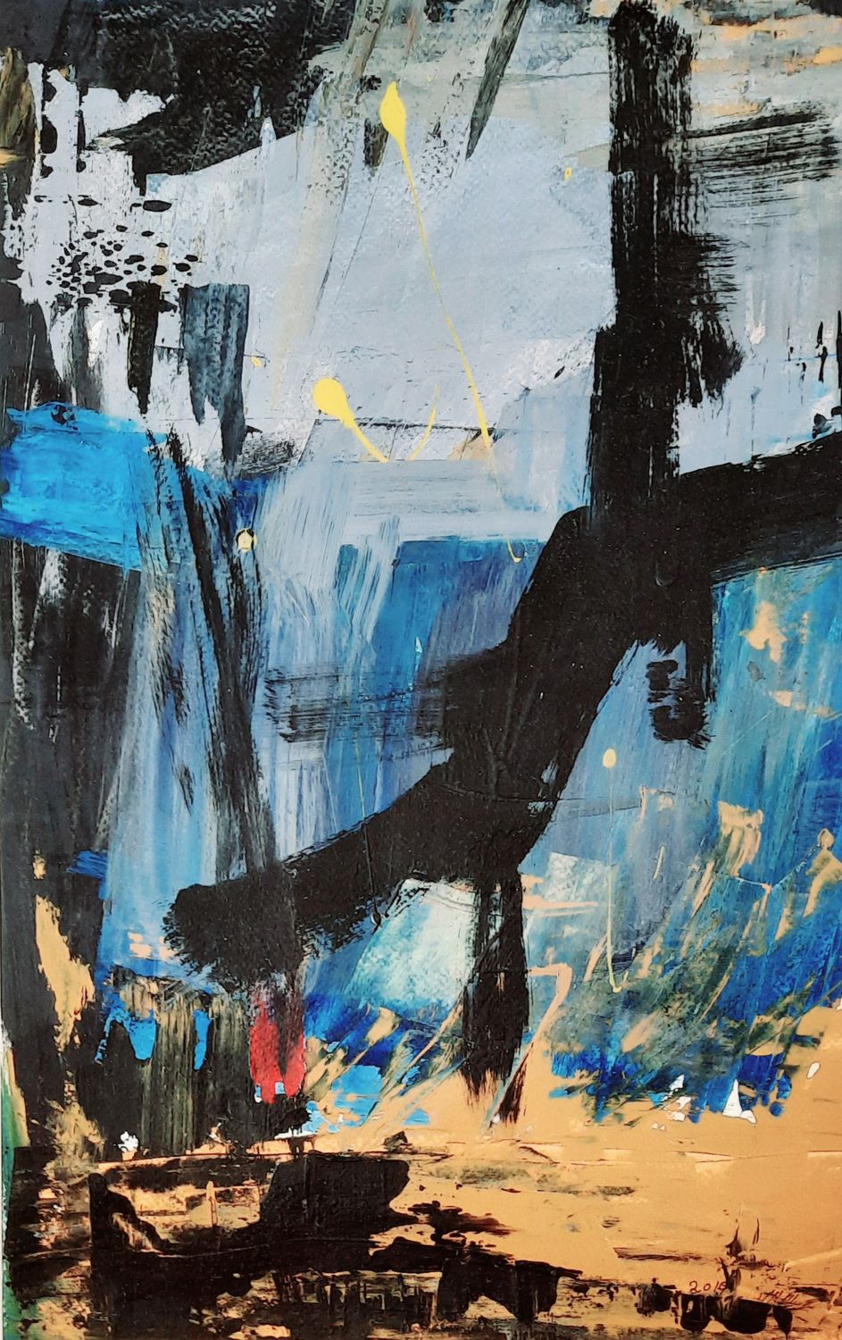 Untitled 3-MM, original painting by Mahin Monfared