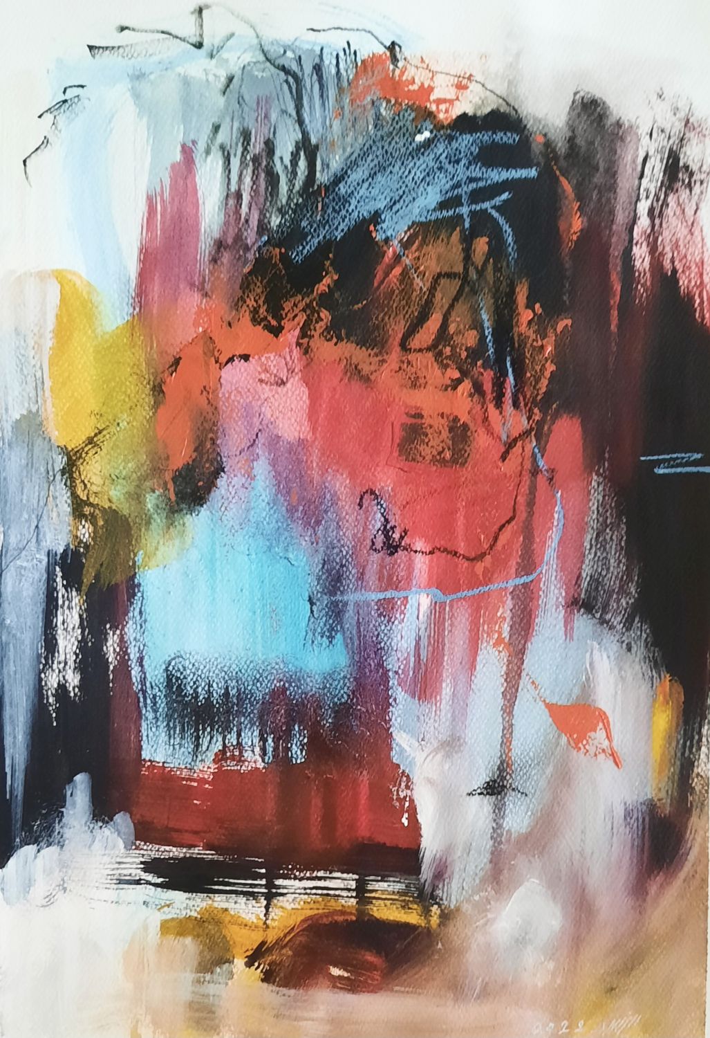 Untitled 6-MM, original painting by Mahin Monfared