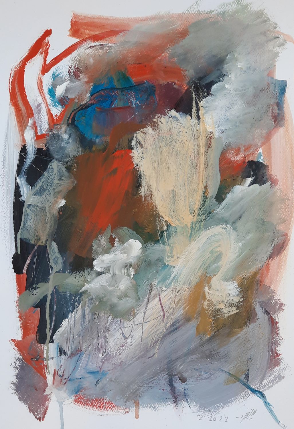 Untitled 10-MM, original painting by Mahin Monfared