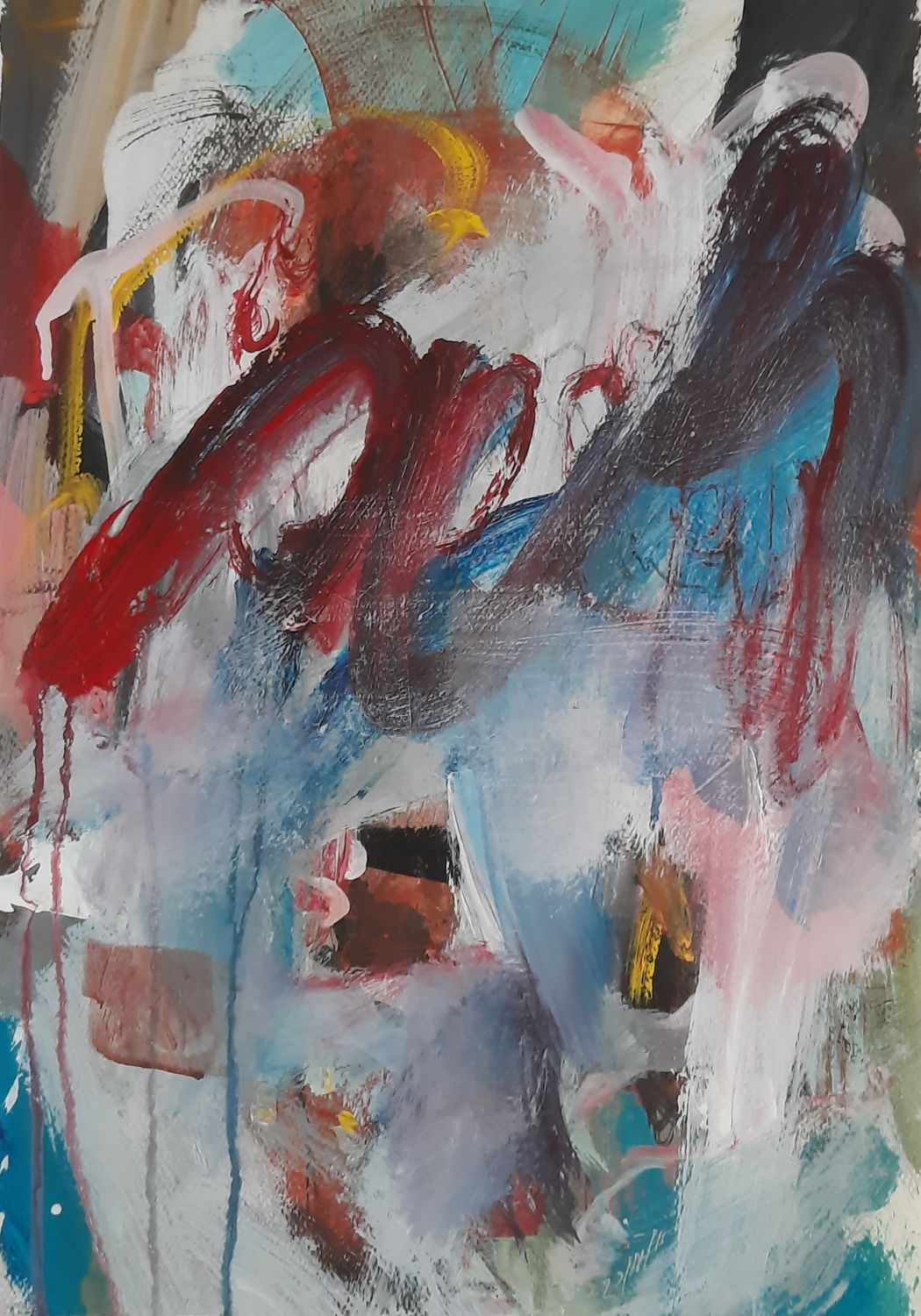 Untitled 11-MM, original painting by Mahin Monfared