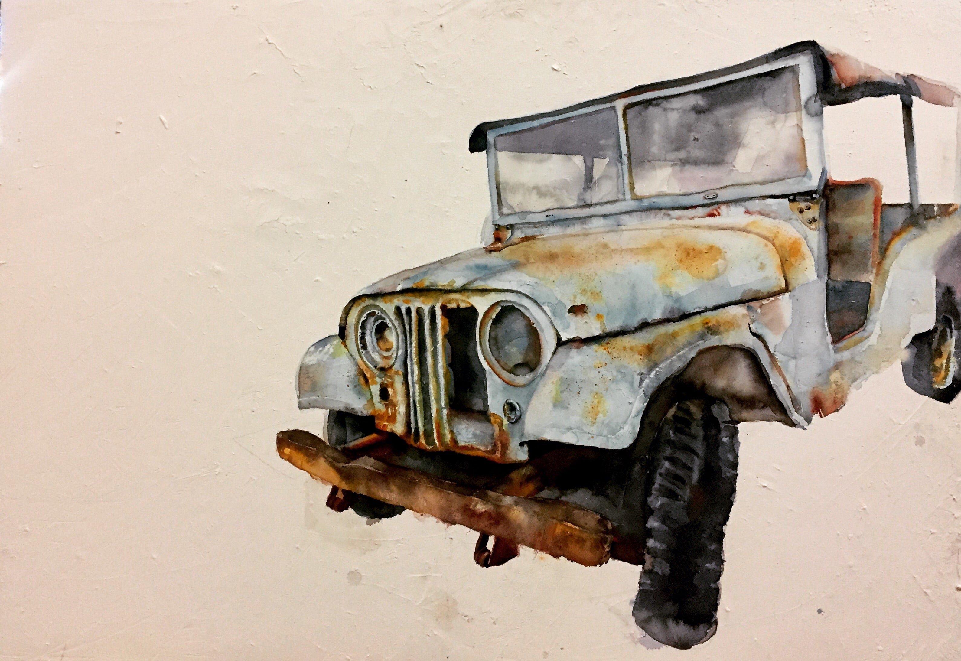 "The Gendarme's Car"  Framed Poster