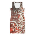 Calligraphy 12 bodycon dress, wearable art by Solmaz Asadi