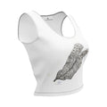 Memory of a Leaf crop top, wearable art by Fariba Bahrami