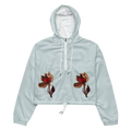 Still Blooming cropped windbreaker, wearable art by Chnoor Samadi