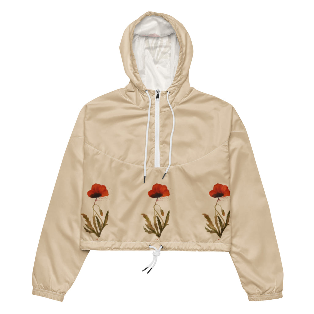 Soor cropped windbreaker, wearable art by Chnoor Samadi