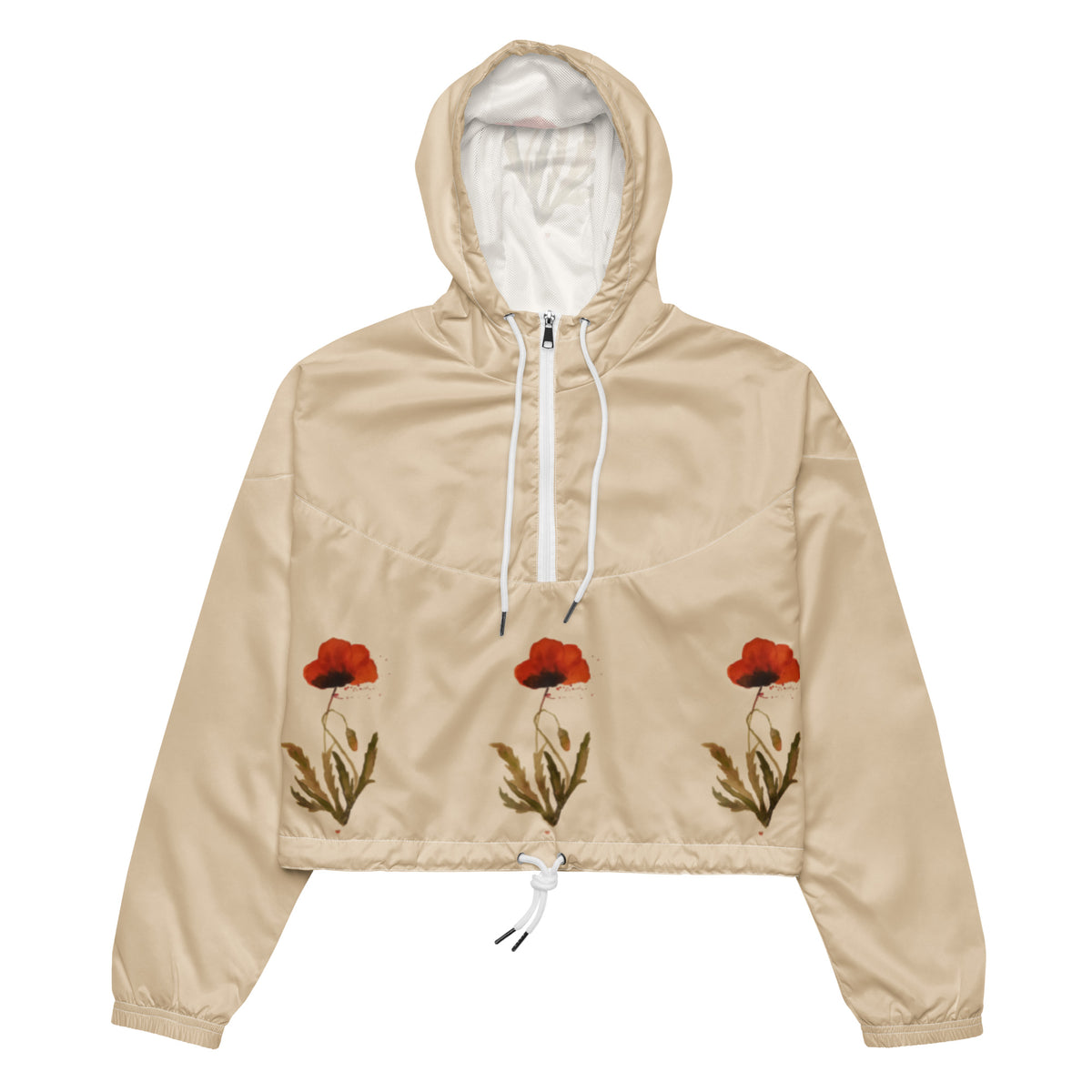 Soor cropped windbreaker, wearable art by Chnoor Samadi