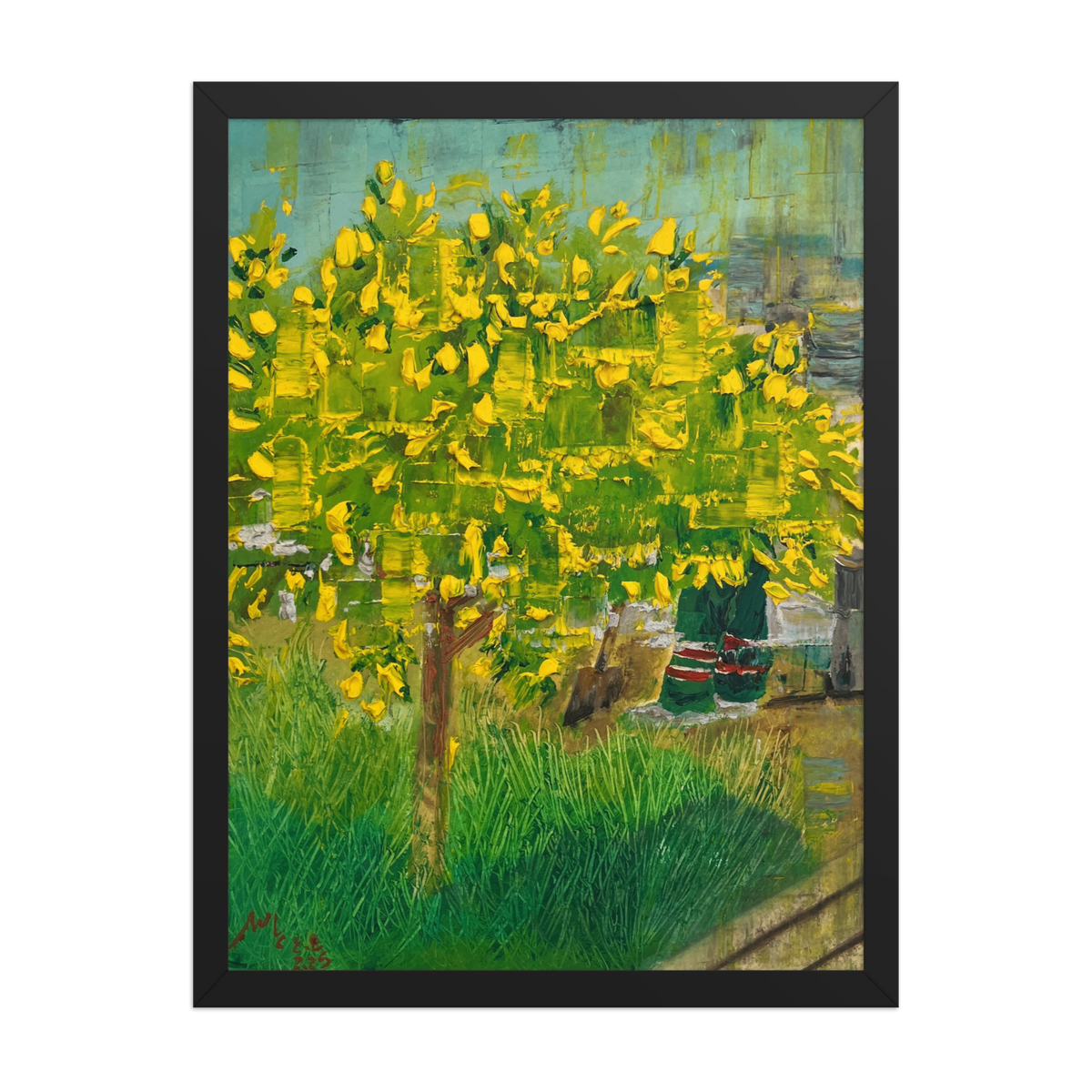 City Workers 02, framed poster by Paeez Khorsand