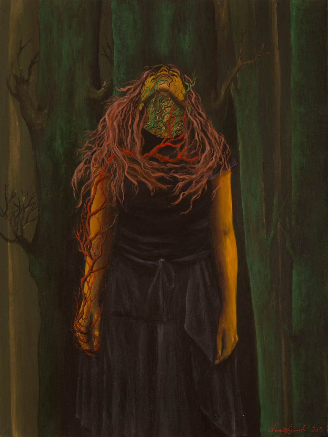 Entangled, original painting by Chnoor Samadi