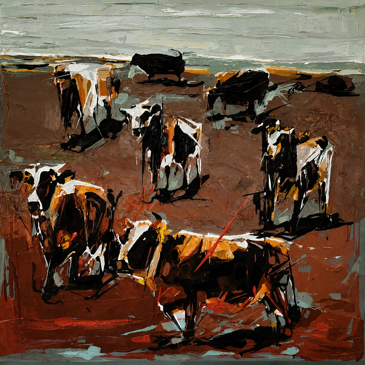 Mandeh Dar Gel, original painting by Farzaneh Afshar