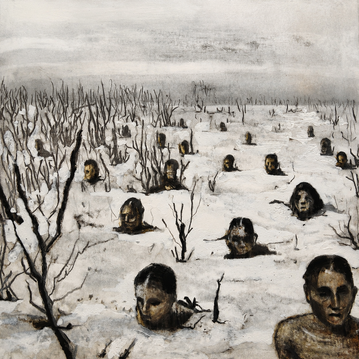 This Winter 4, original painting by Farzaneh Afshar