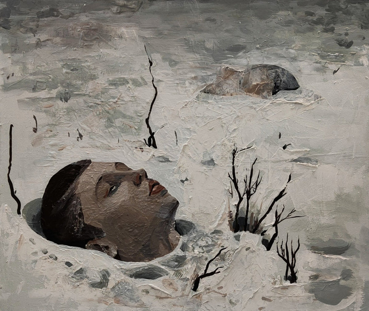 This Winter 5, original painting by Farzaneh Afshar