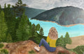 The Turquoise Water Remembers, original painting by Golnoosh Pourshahid