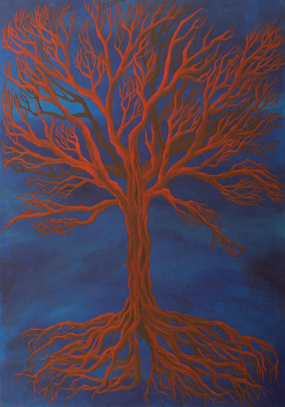 Loneliness, original painting by Chnoor Samadi