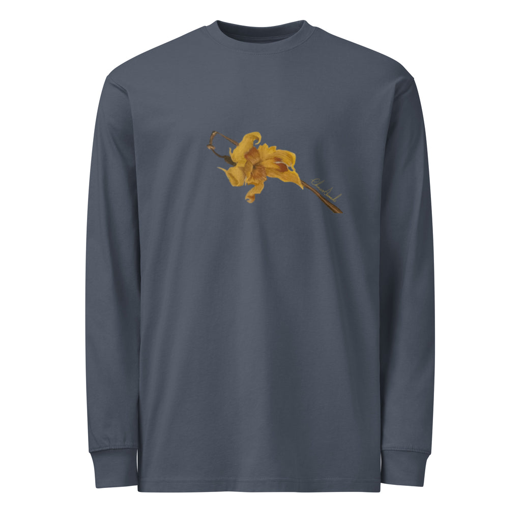 Everlasting Narcissus long sleeve t-shirt, wearable art by Chnoor Samadi, view 2