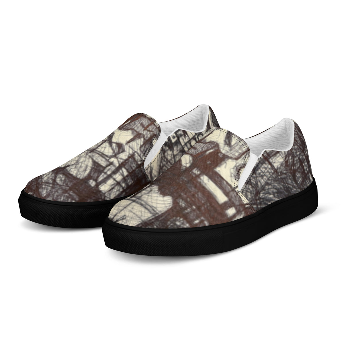 Expressive 02 men's slip-on shoes, wearable art by Mehrdad Karimkhani, view 2