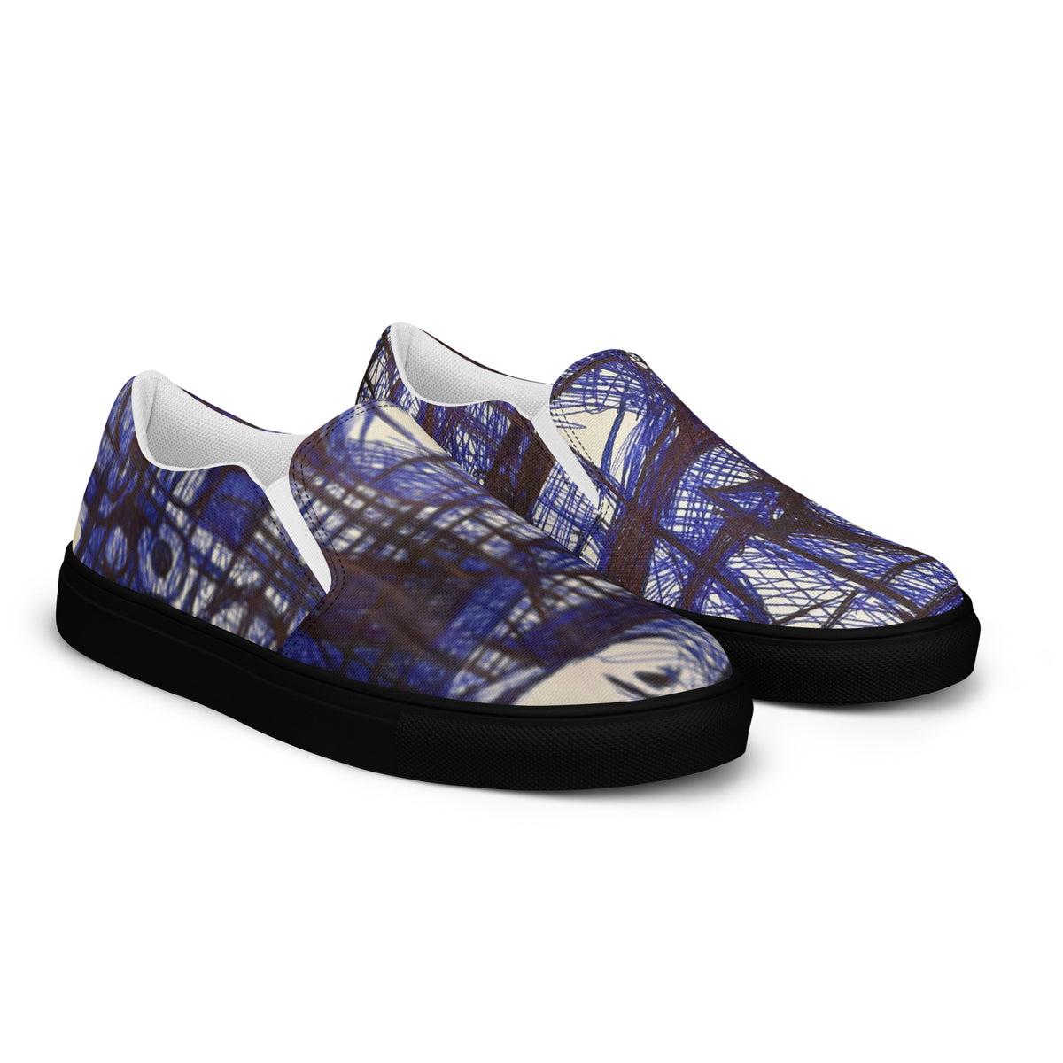 Expressive 07 men's slip-on shoes, wearable art by Mehrdad Karimkhani, view 3