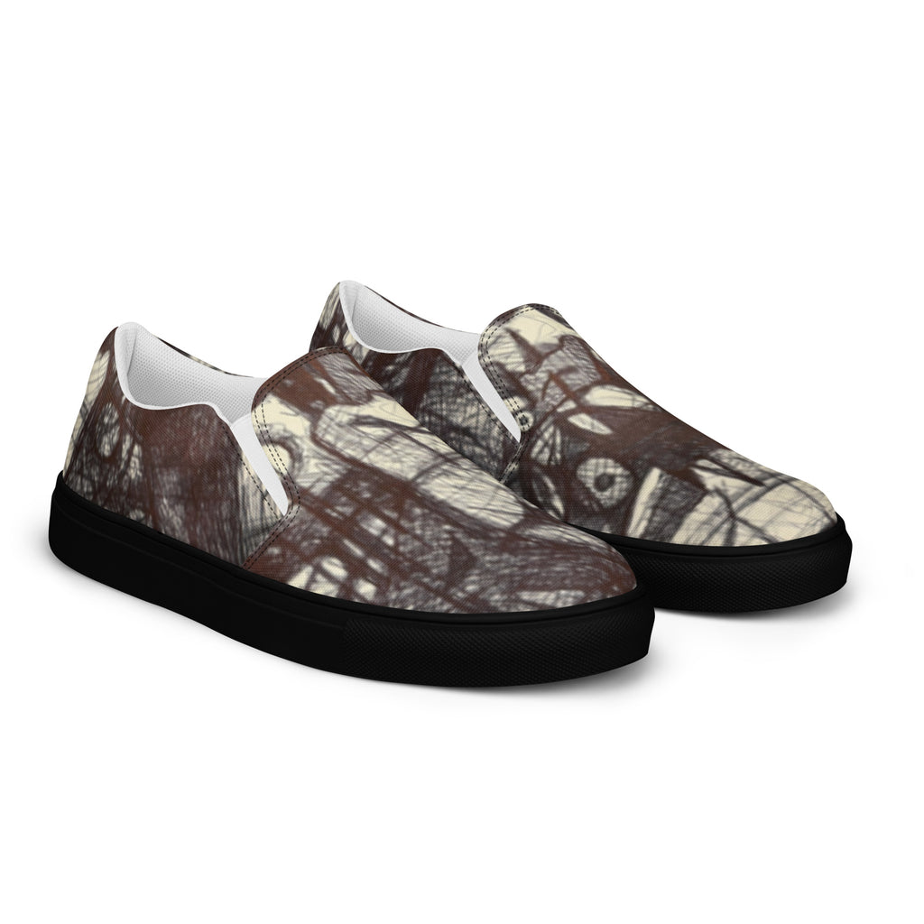 Expressive 02 men's slip-on shoes, wearable art by Mehrdad Karimkhani, view 3