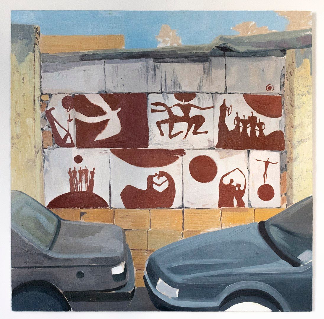 Mirzahamid in Kooshk by Ameen Moazemi, oil on canvas, 100 x 100 cm