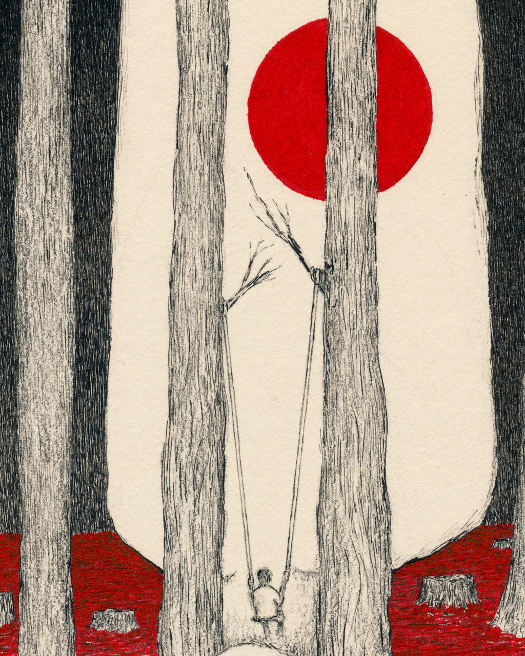 Execution, original painting by Mostafa Akbari
