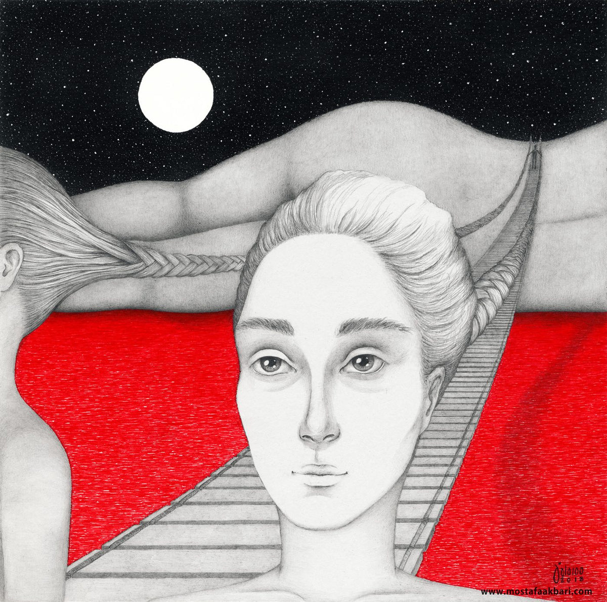 Lust, original painting by Mostafa Akbari