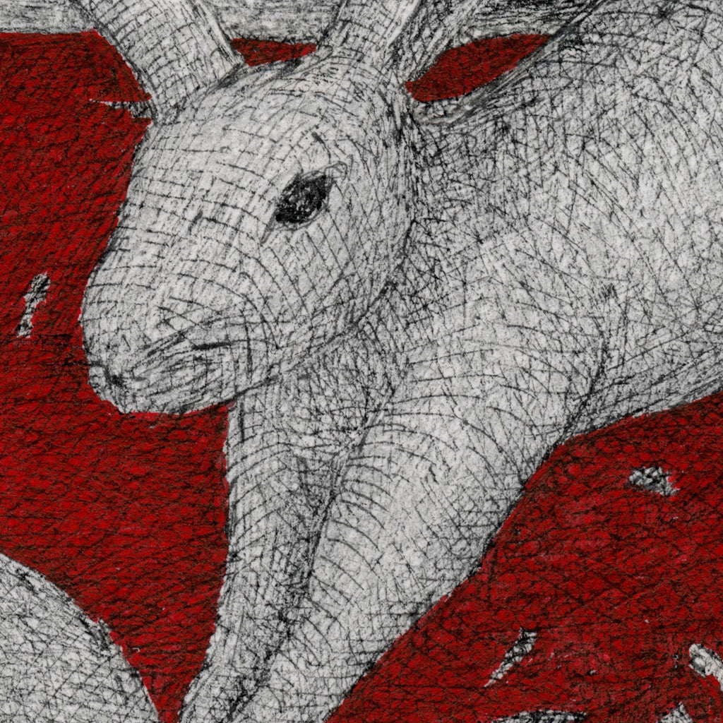 Red Bunny, original painting by Mostafa Akbari, view 3