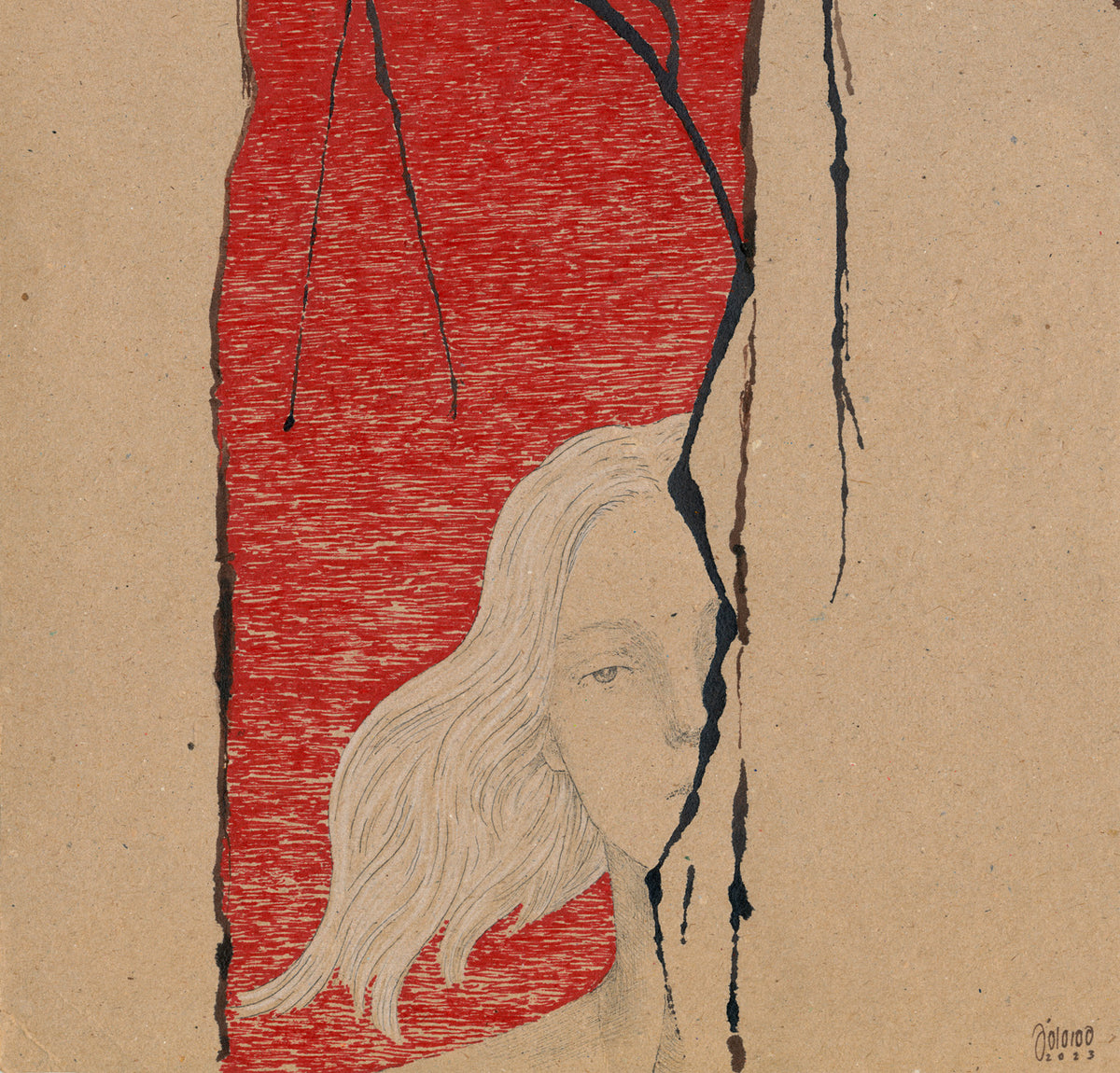 Untitled 03-MA, original painting by Mostafa Akbari, view 3