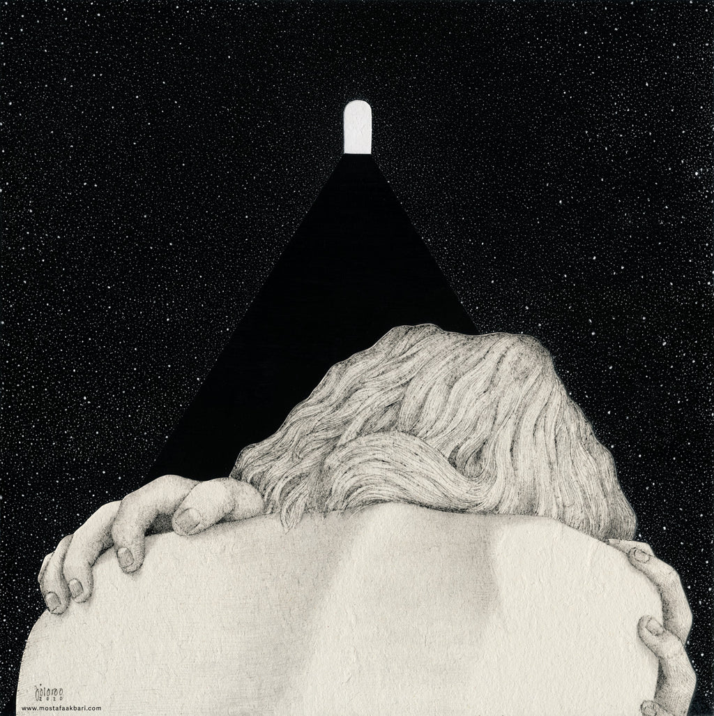 Wrong Circle, original painting by Mostafa Akbari