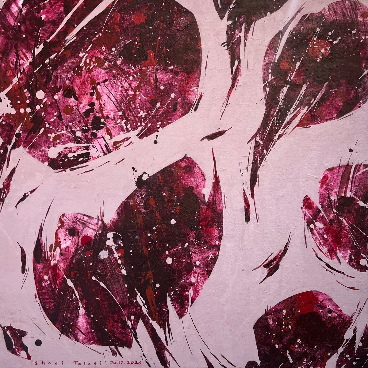 Roseate 2, original painting by Shadi Talaei