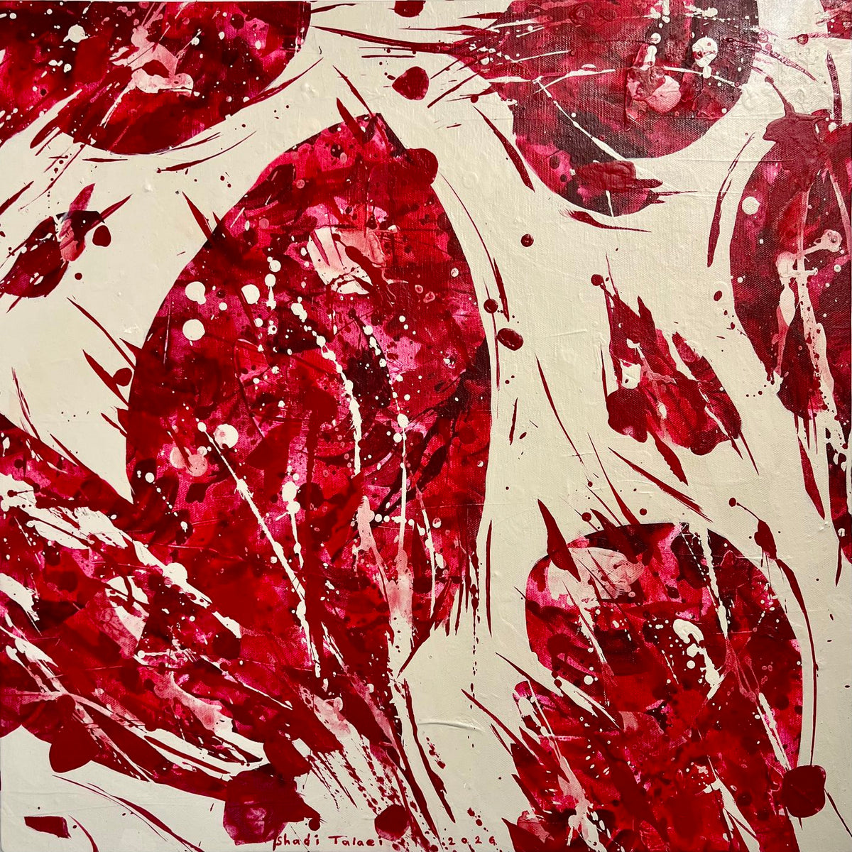 This Soil Will Bloom Again, original painting by Shadi Talaei