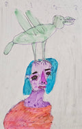 Sorrows Can Be a Big Bird, original painting by Asra Golmohamadii