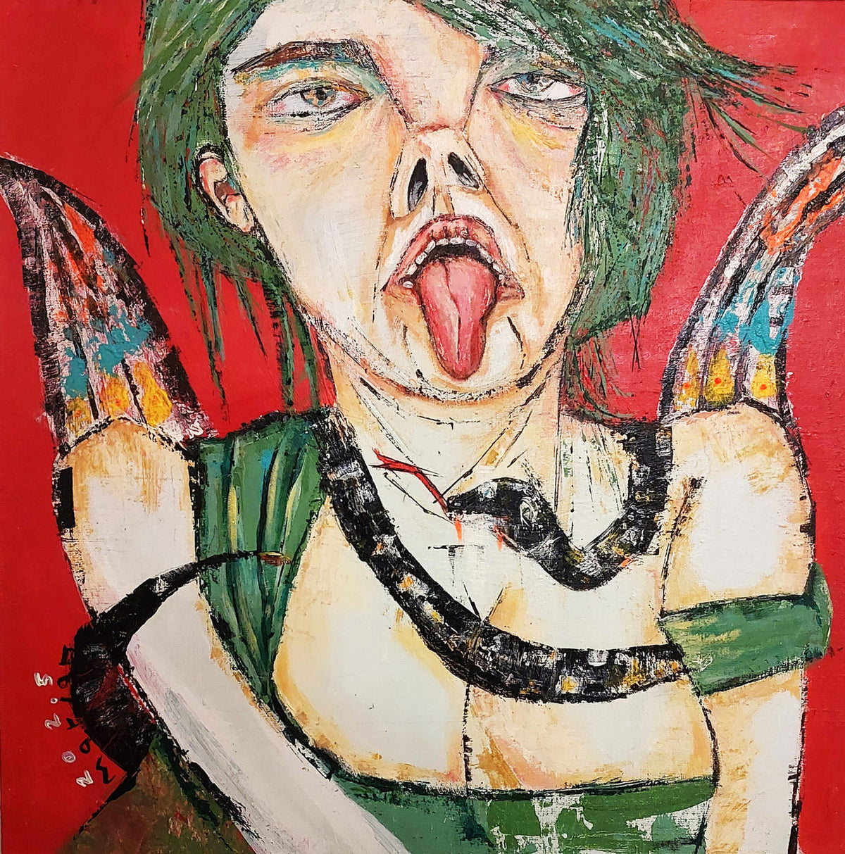 The Last Angel, original painting by Marjan Andaroodi