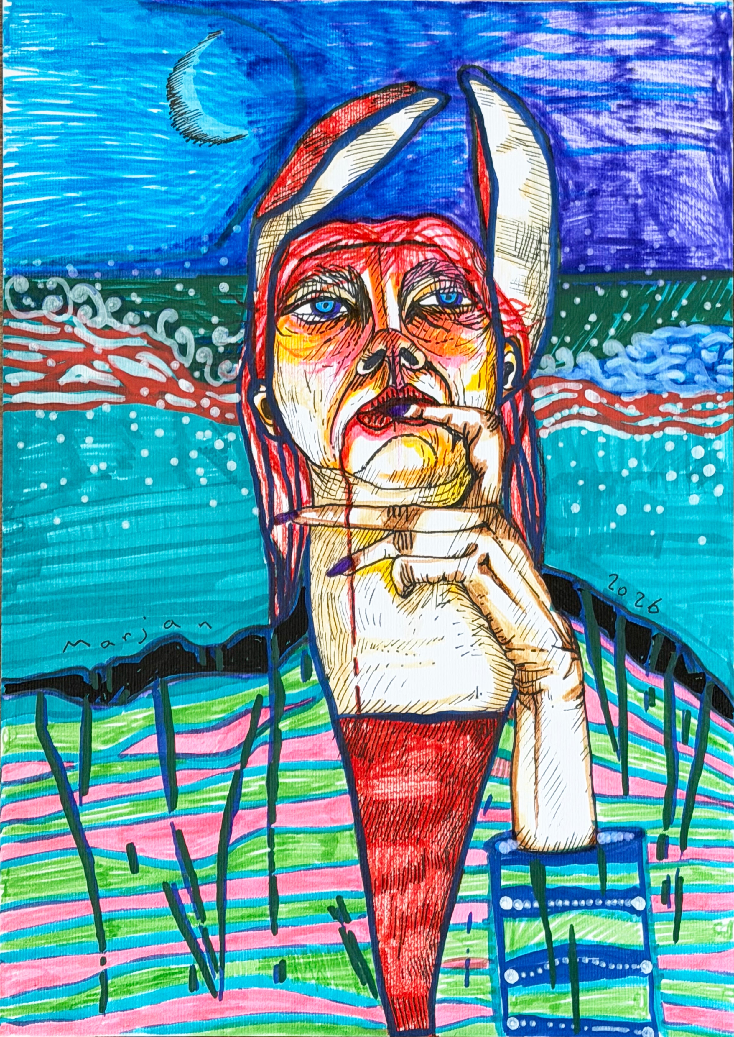 "The Sea of Blood" Painting
