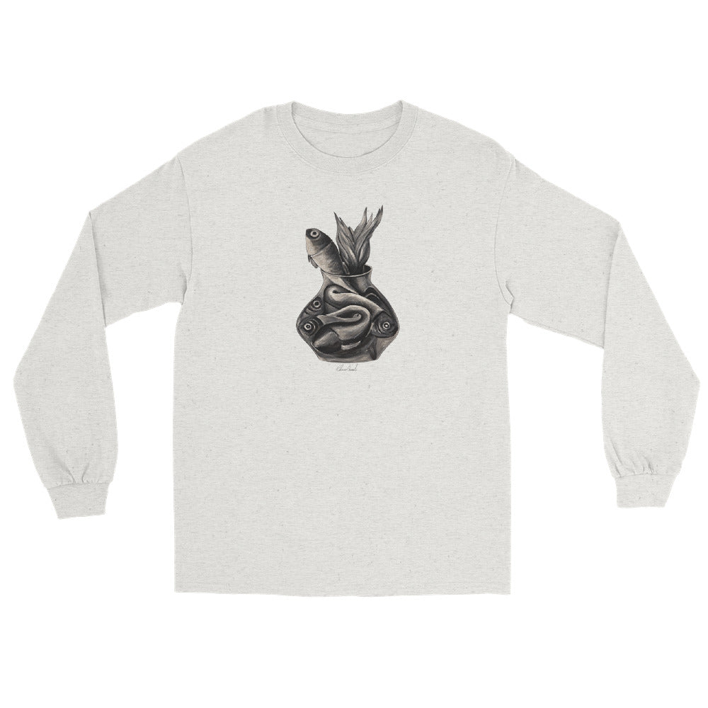 Fight Or Flight unisex long sleeve shirt, wearable art by Chnoor Samadi