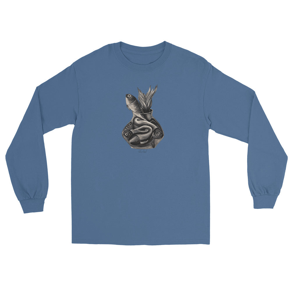 Fight Or Flight unisex long sleeve shirt, wearable art by Chnoor Samadi, view 2