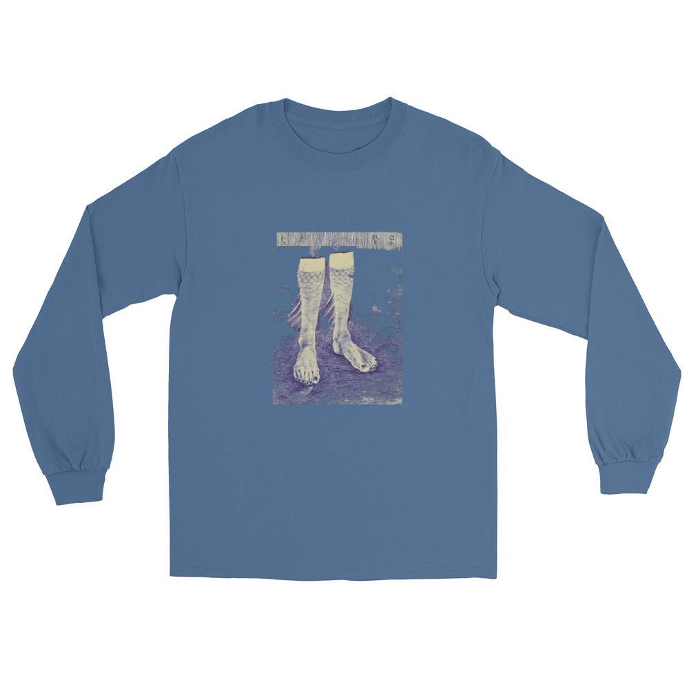 Where Are My Feet? unisex long sleeve shirt, wearable art by Asra Golmohamadii, view 3