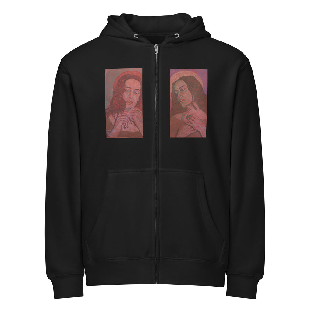 Repetition 02 zip hoodie, wearable art by Salime Afsari, view 3