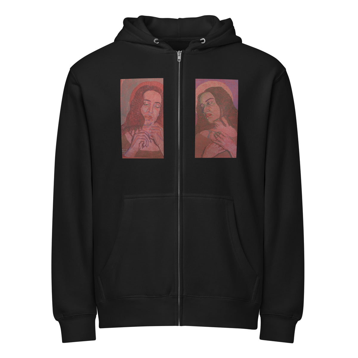 Repetition 02 zip hoodie, wearable art by Salime Afsari, view 3