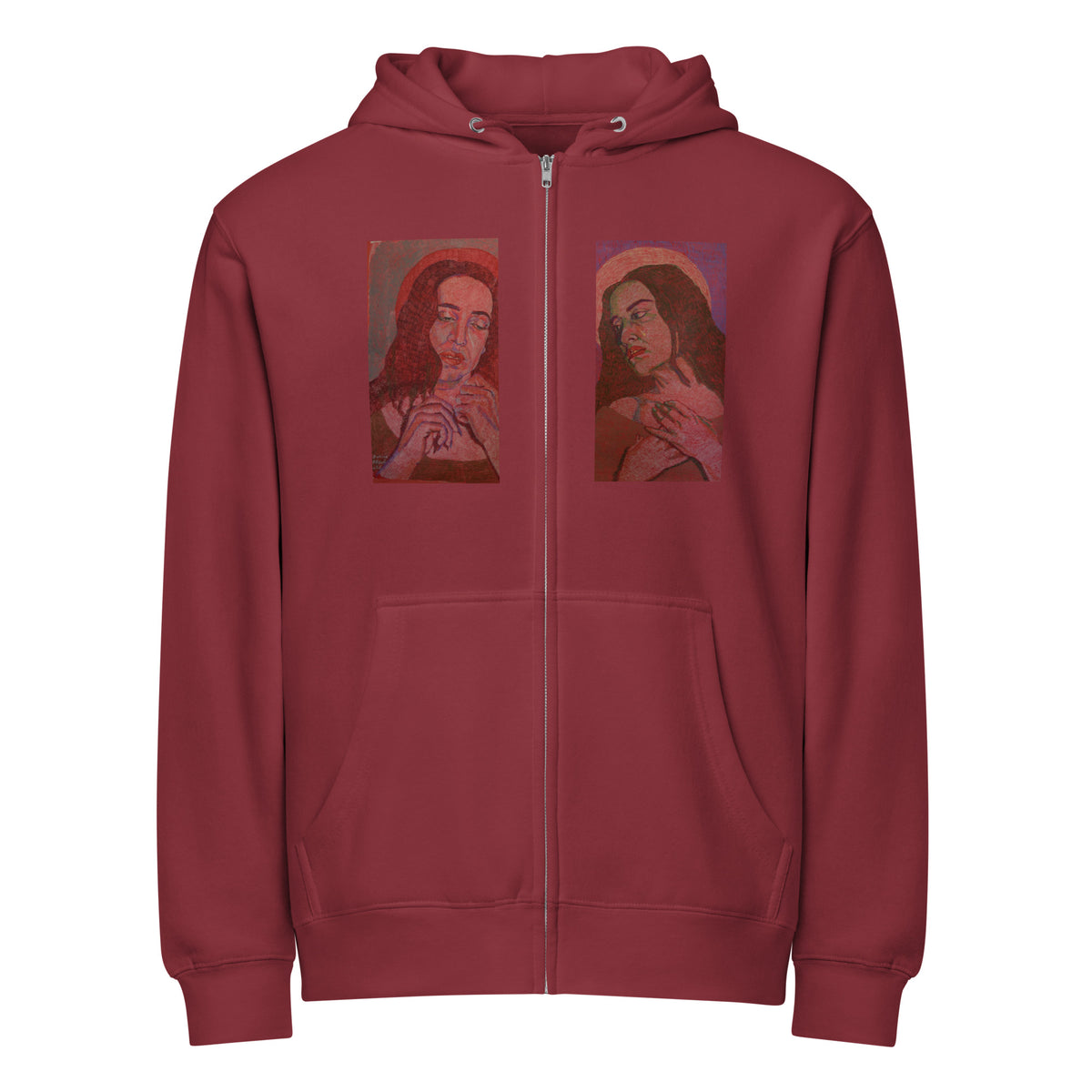 Repetition 02 zip hoodie, wearable art by Salime Afsari, view 2